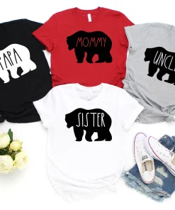 Family Bear Shirt, Bear family Shirt, Mommy Bear Shirt, Papa  Shirt, Uncle Bear Shirt, Sister Bear Shirt, Family Shirt
