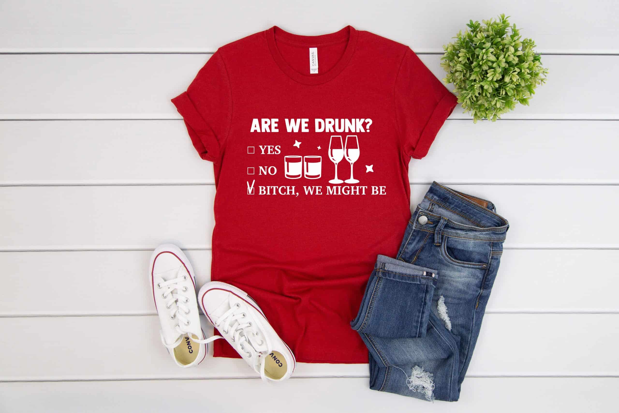 Funny Drunk Shirt, Drinking Party Shirt, Are We Drunk Bitch We Might Be Shirt, Drinking Friend Shirt, Besties T-Shirt,Beer Lovers