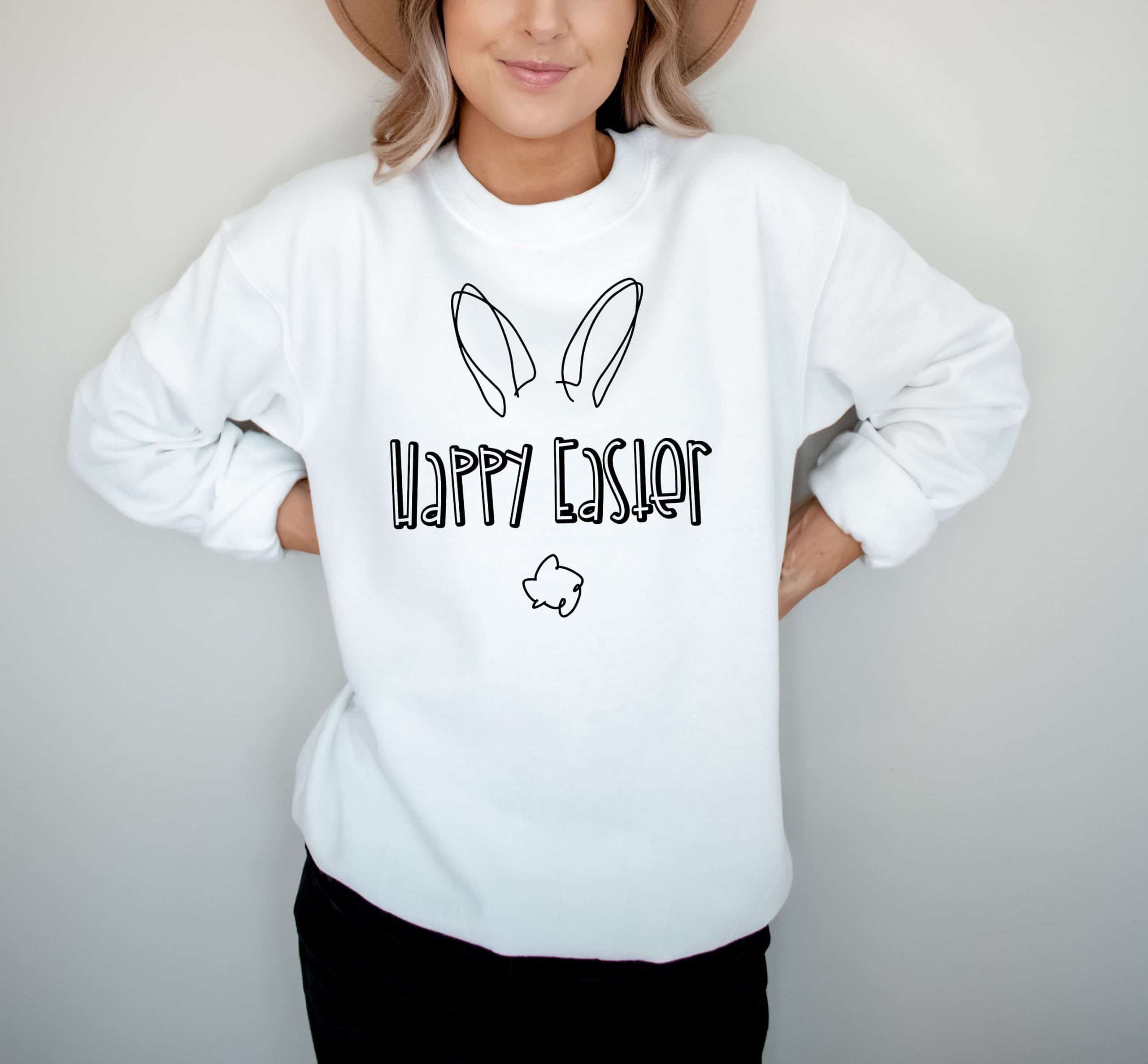Happy Easter Sweater | Easter Bunny Crewneck | Bunny Ears Sweatshirt | The Easter Bunny Sweatshirt | Easter Sweater | Bunny Shirt