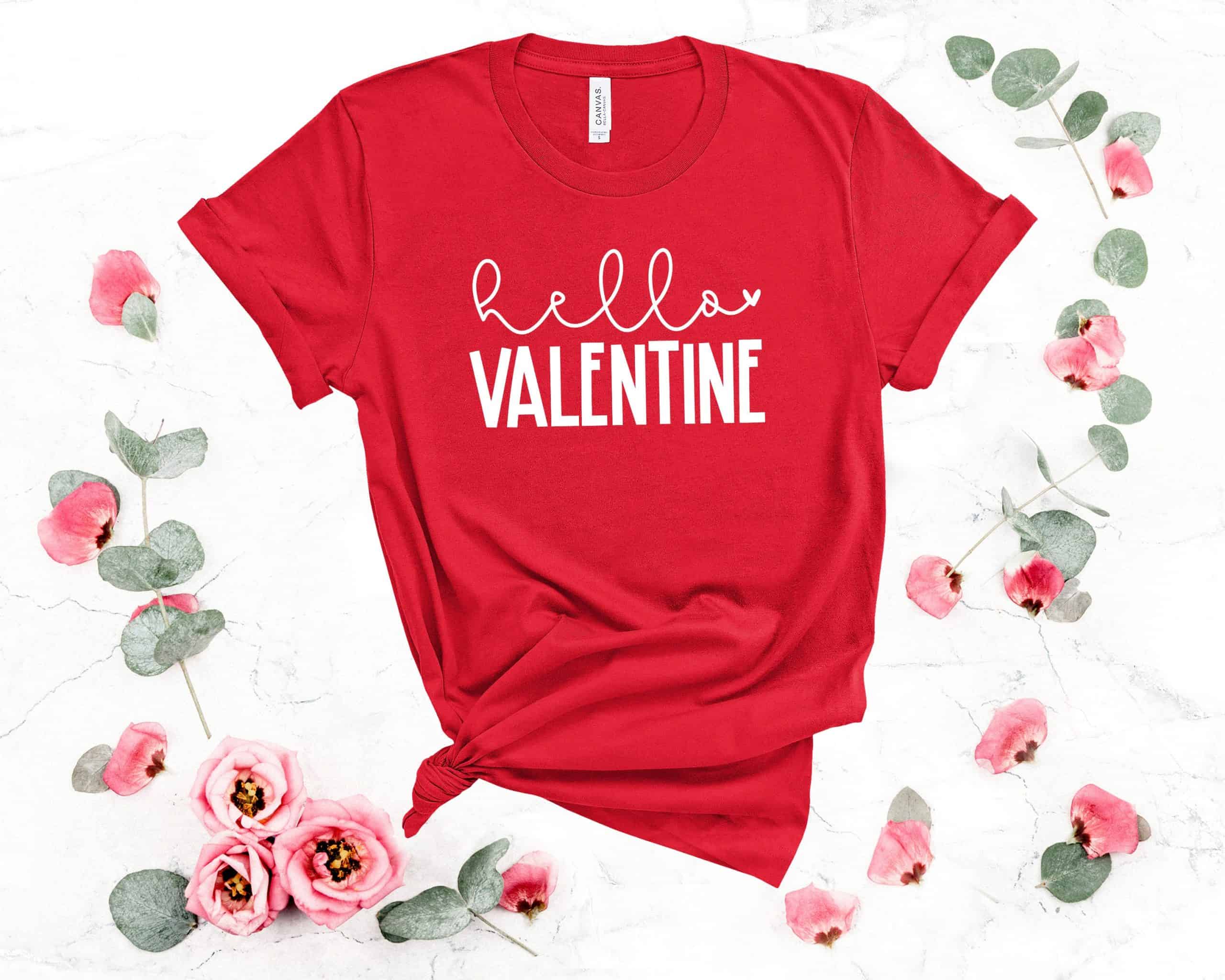 Hello Valentine Shirt, Valentines Day Shirt,  Valentines Day Shirt, Love Heart,  Valentines Day Tee