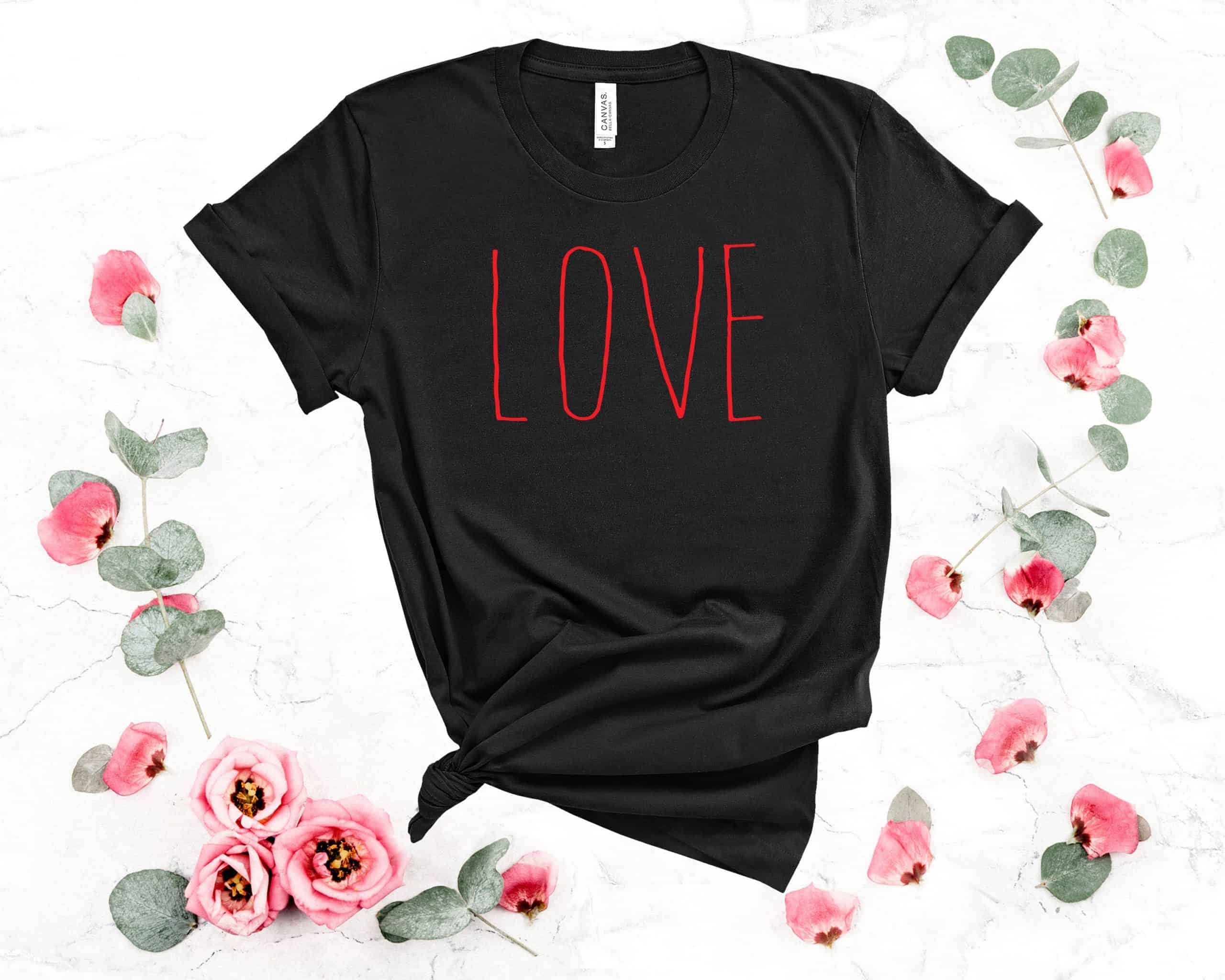 Love T-Shirt | Valentines Day Gift, Valentines Day Shirt | Gift For Her Valentines Day | Love Shirt, Love Tee, Love Heart Shirt