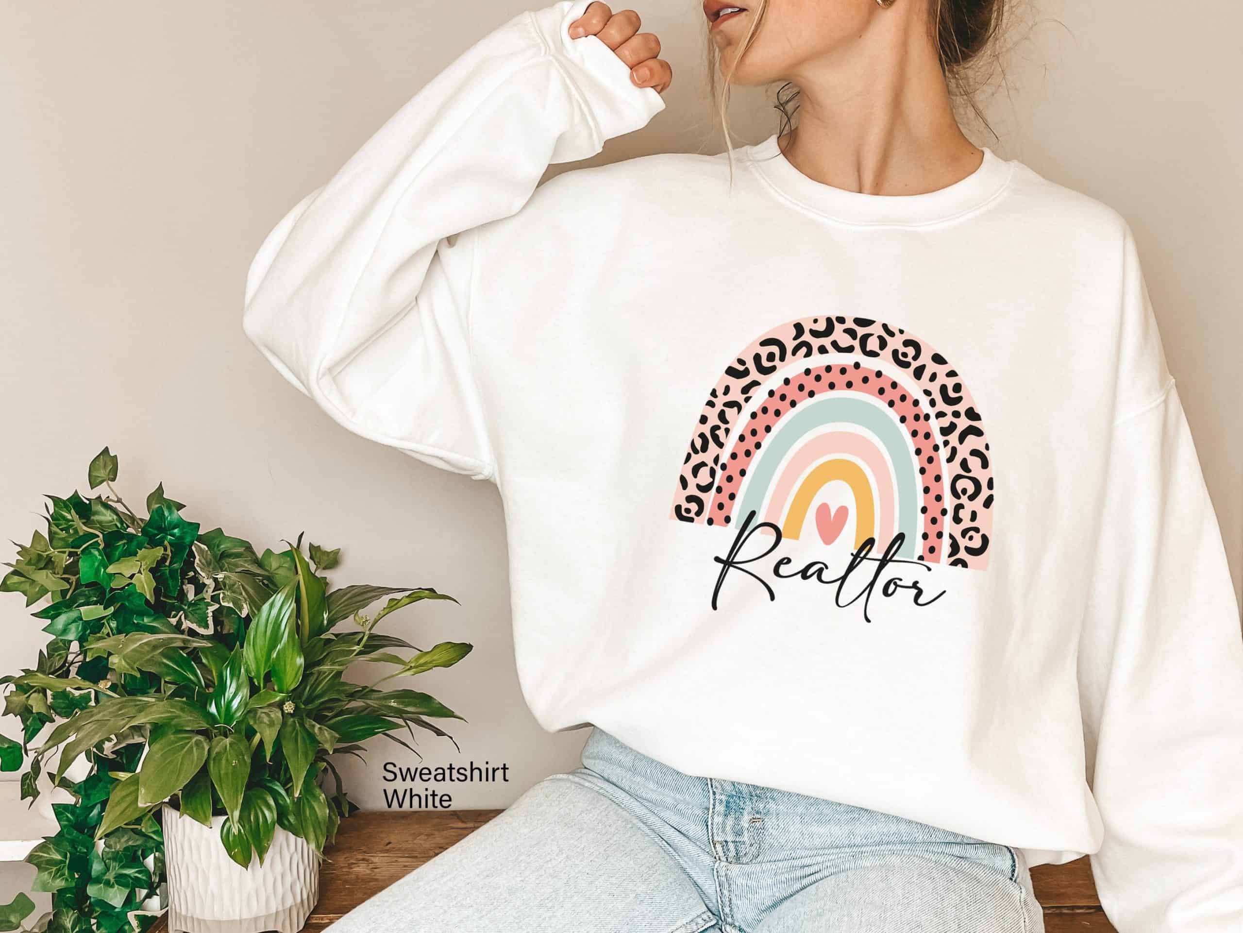 Realtor Sweatshirt,Real Estate Agent Shirt,Realtor Sweatshirt,Gift for Real Estate Agent,House Sweatshirt,Realtor TShirt,Leopard Shirt