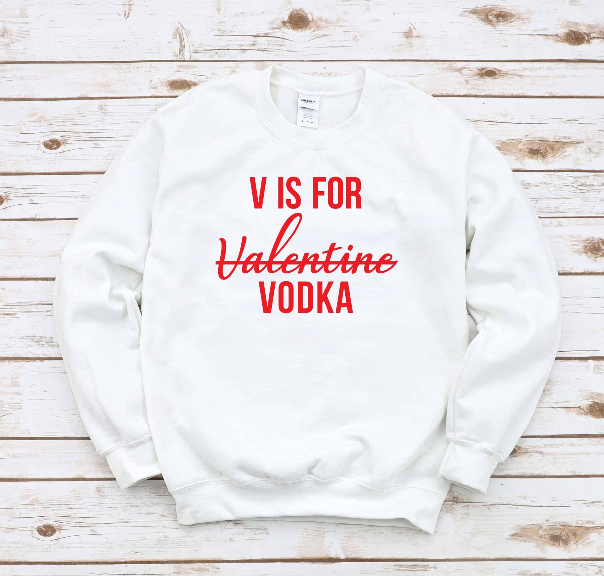 V Is For Vodka Sweater Shirt | Valentines Day Gift, Valentines Day Sweater | Gift For Her Valentines Day | Love Shirt, Love Crewneck