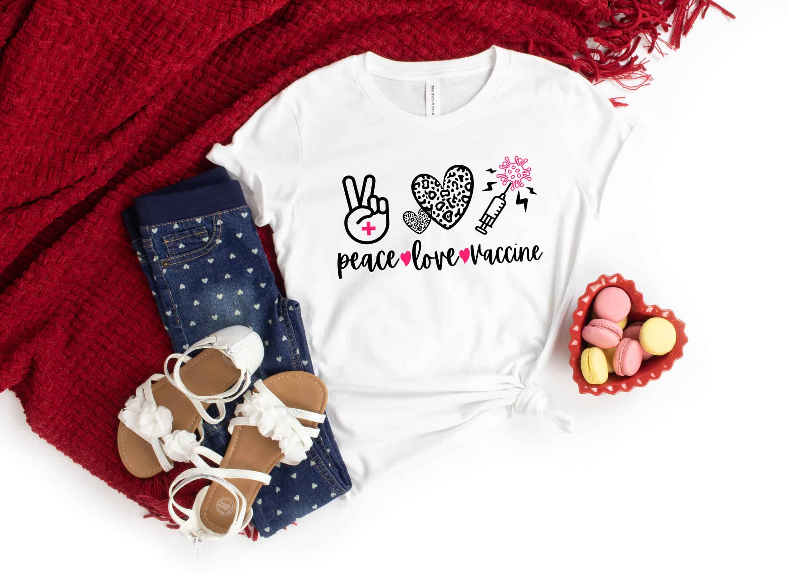 Peace love vaccinate Shirt,Quarantine Valentines,Valentines Day Shirt For Woman,Heart Shirt,Cute Valentine Shirt,Shirt,Valentines Day