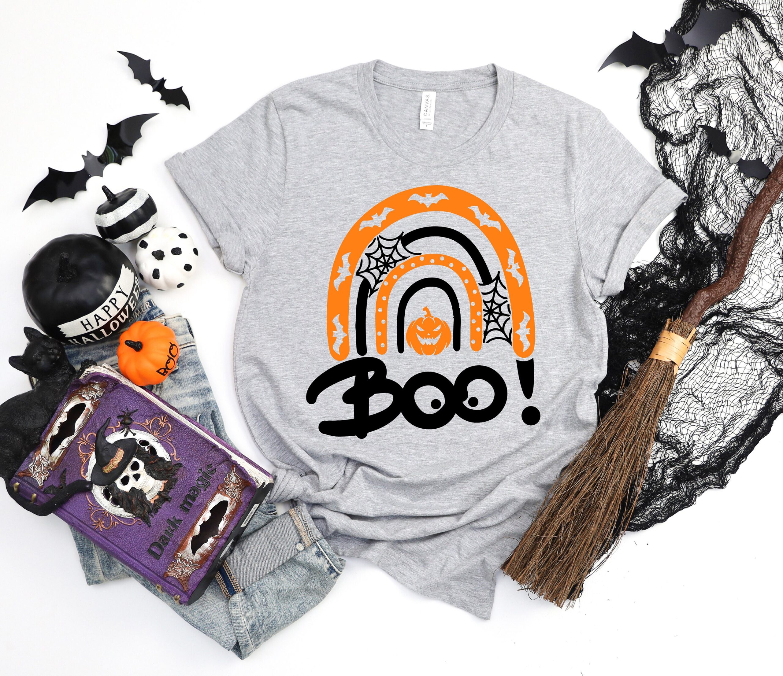 Halloween Boo Shirt,Halloween Rainbow shirt,Halloween Party, Halloween T-shirt,Hocus Pocus Shirt,Halloween Funny Tee,Halloween Spooky Shirt